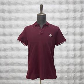 Moncler Polo Maroon Red with Logo fits