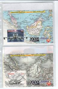 Miniature Sheet Pair Toned Millennium 1999 2000