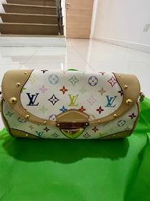 White Monogram Multicolore Beverly MM Bag
