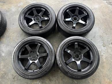 Rim second 16 TE37 siap tayar city vios myvi saga