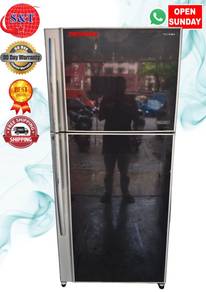 Fridge DOUBLE DOOR TOSHIBA GLASS DOOR BLACK
