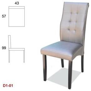 D01 Dining Chair PU Leather SolidWood Kerusi Makan