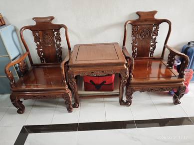 Used antique sofa set (3+1+1+side table)