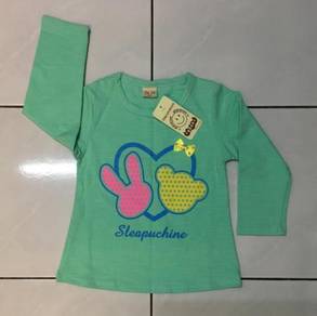 Baby girl long sleeve top (light green)