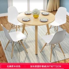Only Round BROWN WOODEN TABLE Study Dining Desk