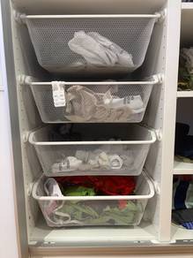 4 IKEA KOMPLEMENT Mesh Baskets + Rails, 50x58