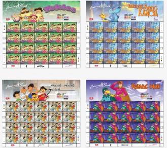 Mint Stamp Sheet Classic Animations Malaysia 2025