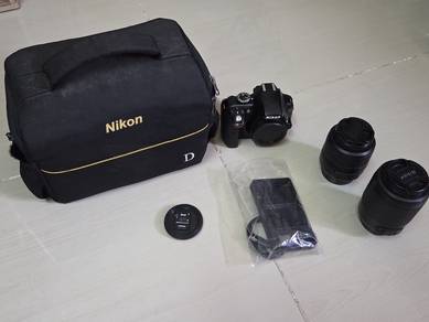 Nikon D3300 DSLR with Lenses + FREE NIKON BAG