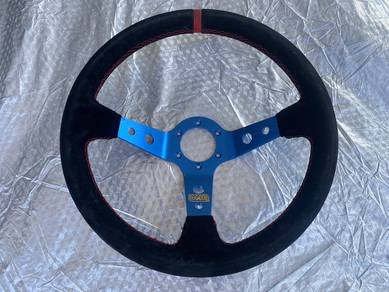 OMP Deep Dish Suede Steering Wheel