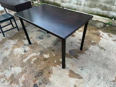 4x2.5ft Solid Wood Meja Makan Dining Table