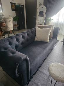 Classic Suede Chesterfield  Sofa 