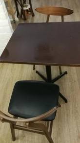 Black Square Table wt 2 Designer Chair TR936