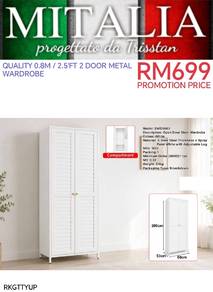 Quality Metal Wardrobe | Almari Baju Besi Kualiti