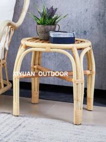 Small Mini single ratan Side table set rotan meja