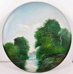 Circular Decorative Oil Painting Plate 20