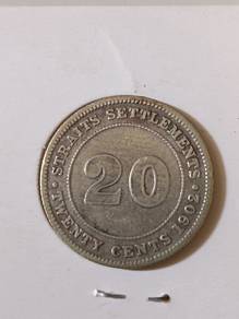 1902 20cent straits settlement coin