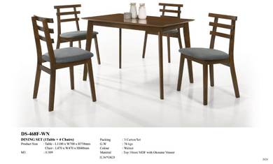 4 Seaters Dining Set DS-468F-WN