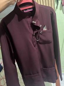 burgundy & navy blue