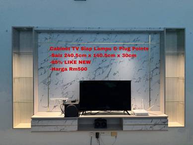 Cabinet TV Siap Lampu & Plug