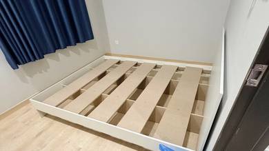 White Bedframe with Headboard