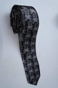 SLIM Kawaii Eyepatch Pirates Jolly Roger M NeckTie