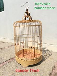 Bamboo Bird Cage, Sangkar Burung 17inch Tinggi
