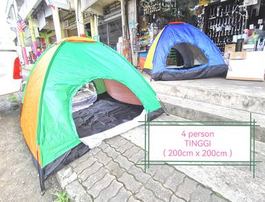 Camping tent ( tinggi - 4 orang ) / khemah picnic