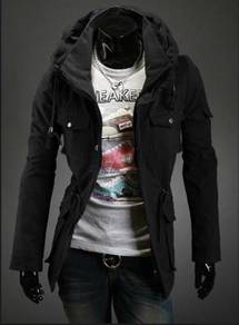64268 Multi-Pocket Black Hiking Coat Men Jacket