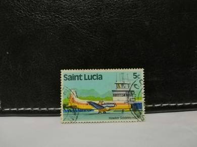 1980 St Lucia Stamp Aircraft Hawker Siddeley