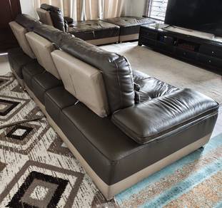 SOFA LEATHER 2 TONE condition 6/10