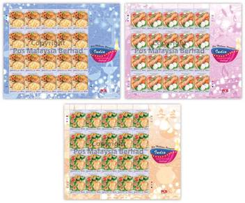 Mint Stamp Sheet Festive Food Series Indian 2017