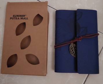 New exclusive note book with string leaf pendant