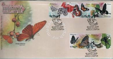 First Day Cover Booklet Butterflies Malaysia 2008