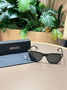 Versace Sunglasses In Polished Black And Gold