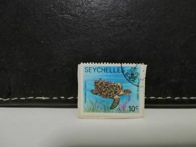 1977 Sechelles Stamp Hawksbill Turtle