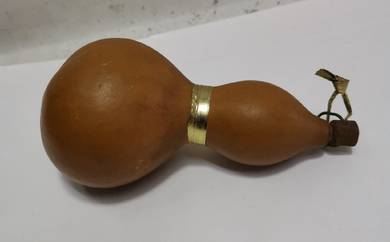 Decorative Gourd with Gold Ribbon