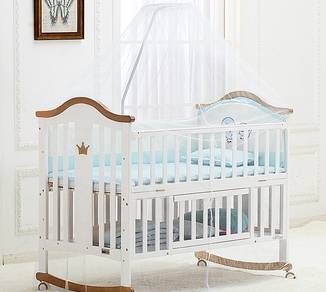 6-in-1 Multifunctional Wood Baby Cot Katil Bayi