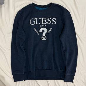 Pre-loved Original GUESS Sweatshirt L Size Navy