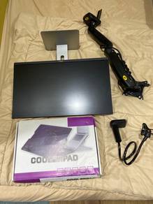 Dell Monitor + Monitor Arm + Cooler Pad