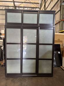 6.5x9ft Almari Baju Sliding Door Wardrobe Drawer C