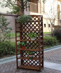 Plant Flower Layer Stand Portable Pot Racks Bunga