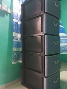 5-tier plastic storage
