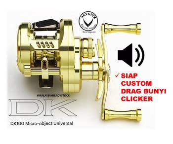 SKYGITZ MALAYSIA DK100 Micro Drum CQ BFS GOLD REEL