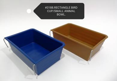 3188 Rectangular Bird Cup Bowl Burung Sugar Glider