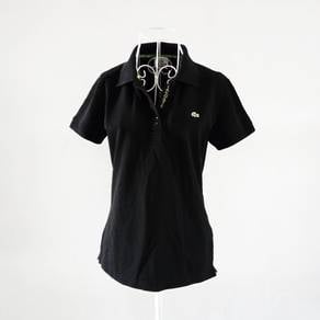 Lacoste Women Black Polo T-Shirt