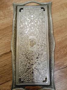Rectangular pewter tray