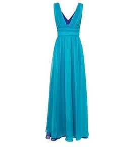 Mango 2012 teal turquoise gown dress