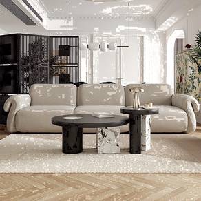 Scarlett Stunning Marble Wood Tea Table Set