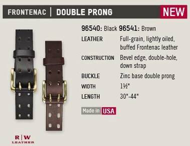 Red Wing Leather Belt 96540 1.5Inch Black Double