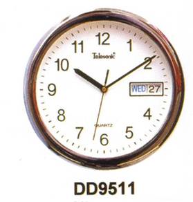 Quartz Wall Clock With Day/Date
